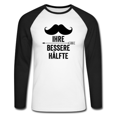 Partnerlook Langarmshirt - Bessere Hälfte | Bart | Partnerlook