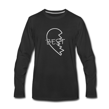 Partnerlook Langarmshirt - Best Friends Partnerlook Herz