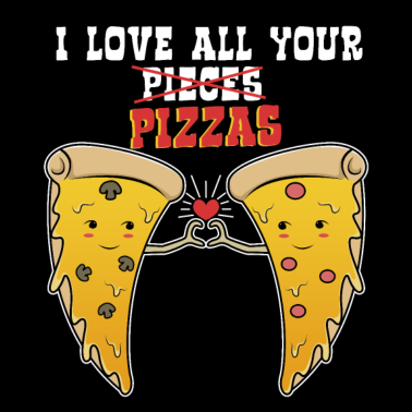 Motiv Partnerlook Pizza Love Couple