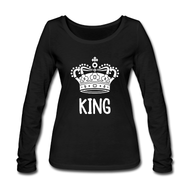 Partnerlook Langarmshirt - King Queen Partnerlook
