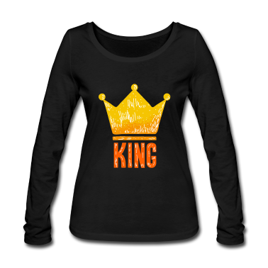 Partnerlook Langarmshirt - King Queen Partnerlook