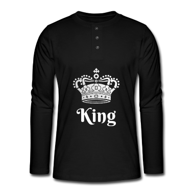 Partnerlook Langarmshirt - King Queen Partnerlook