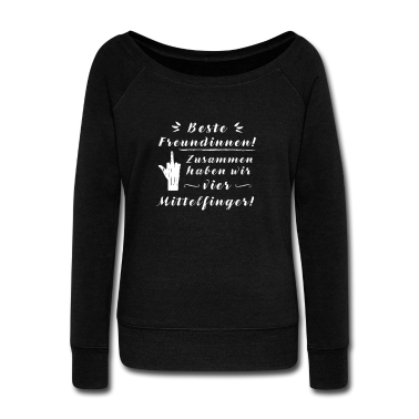 Partnerlook Pullover - Beste Freundinnen Partnerlook Mittelfinger Frech
