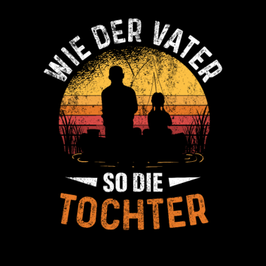 Motiv Angler Papa Tochter Partnerlook