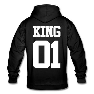 Partnerlook Hoodie - KING 01 - WEISS