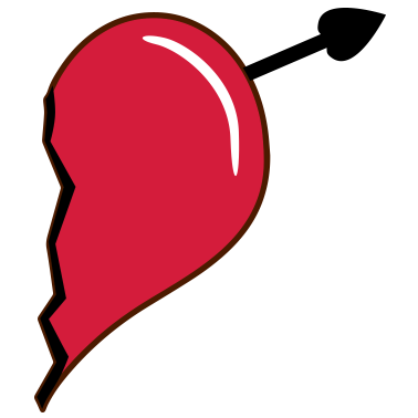 Motiv halbes Herz - Partnershirt zum Valentinstag rechts