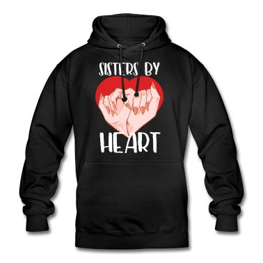 Partnerlook Hoodie - Sisters by Heart - Schwestern im Herzen