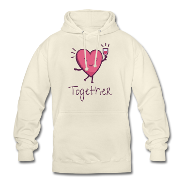 Partnerlook Hoodie - Together Forever Partner Valentinstag Herz Wein