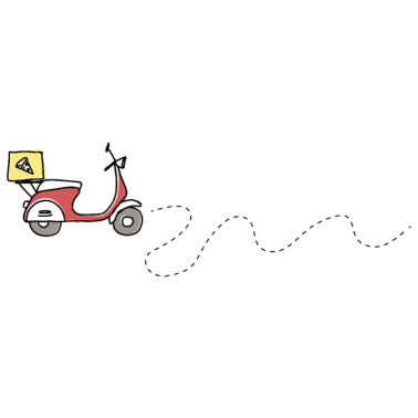 Motiv Pizza Scooter | Pizza & Scooter | Partnerlook