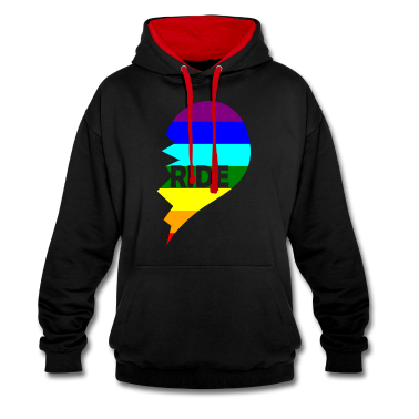 Partnerlook Hoodie - Partnerlook LGBT Herz rechte Seite