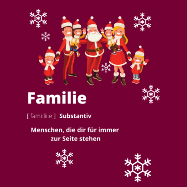 Motiv Weihnacht Familie Merry Christmas Geschenk