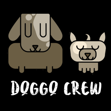 Motiv Doggo Crew Spruch mit süßen Hunden Geschenk Freund