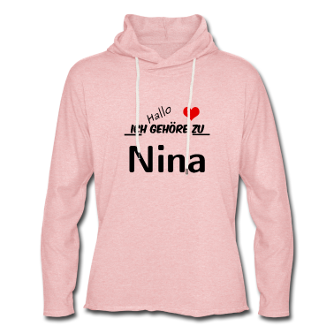 Partnerlook Hoodie - Partner Partnerlook Pärchen Motiv mit Namen Nina