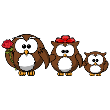 Motiv Eulenfamilie für tollen Partnerlook