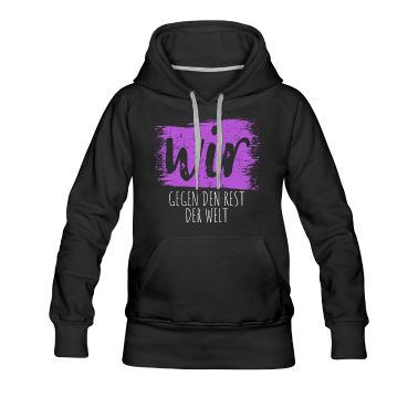 Partnerlook Hoodie - Wir gemeinsam gegen die Welt | Partnerlook
