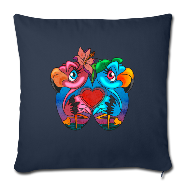 Partnerlook Kissenbezug - Flamingo Paar Partnerlook