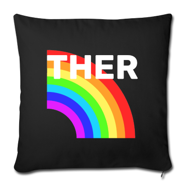 Partnerlook Kissenbezug - TOGETHER - RAINBOW - REGENBOGEN - PARTNERLOOK