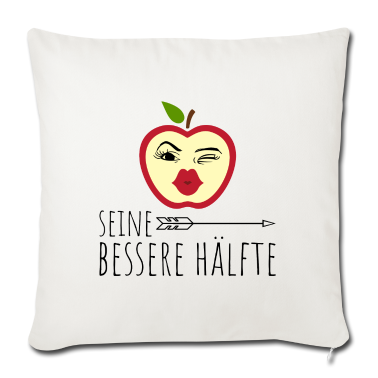 Partnerlook Kissenbezug - Bessere Hälfte | Apfel | Partnerlook