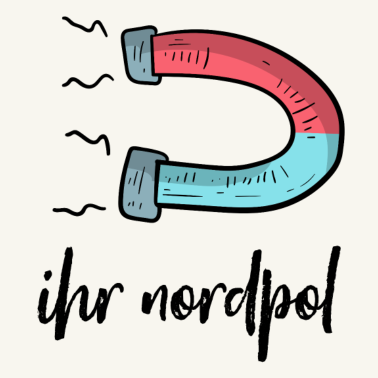 Motiv Ihr Nordpol | Magnet | Partnerlook | schwarz
