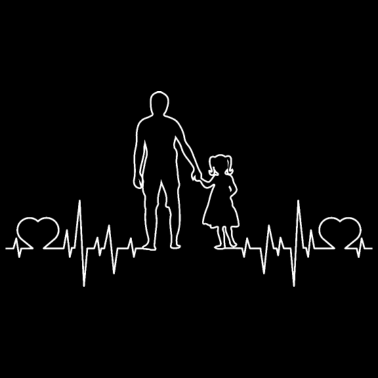 Motiv Vater & Tochter Herzschlag Papa & Kind Partnerlook