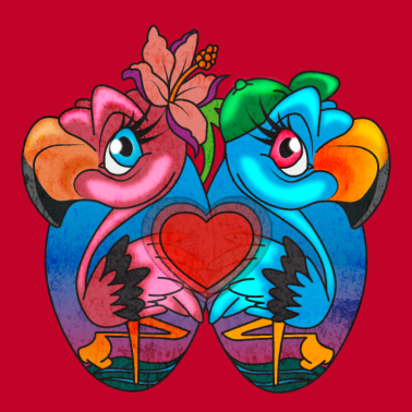 Motiv Flamingo Paar Partnerlook