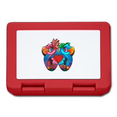 Partnerlook Brotdose - Flamingo Paar Partnerlook