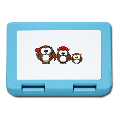 Partnerlook Brotdose - Eulenfamilie für tollen Partnerlook