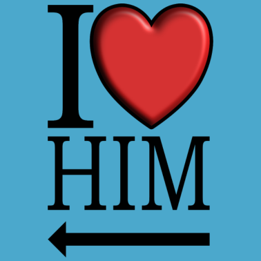 Motiv I love him Partnerlook