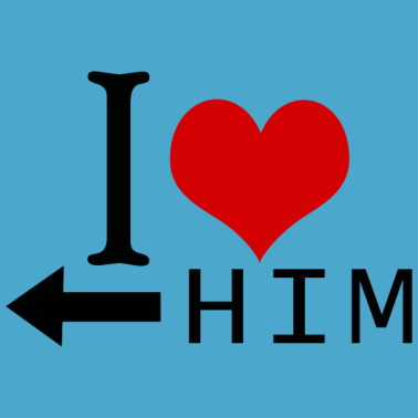 Motiv I LOVE HIM - Partnerlook!