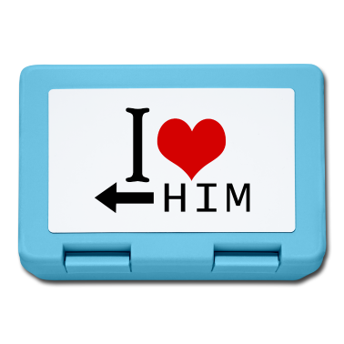 Partnerlook Brotdose - I LOVE HIM - Partnerlook!