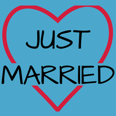 Motiv Just married Herz Hochzeit Partnerlook