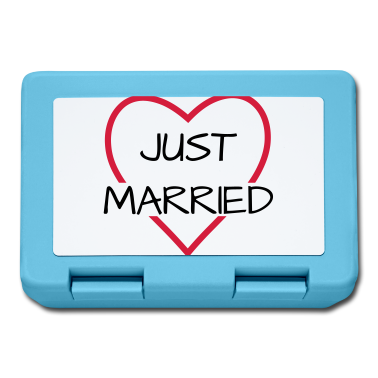 Partnerlook Brotdose - Just married Herz Hochzeit Partnerlook
