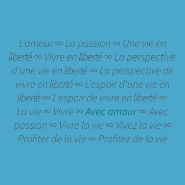 Motiv Leben Vie en liberte Partnerlook