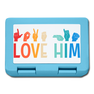 Partnerlook Brotdose - Ich liebe Ihn - I love him - Partnerlook - Gebärde