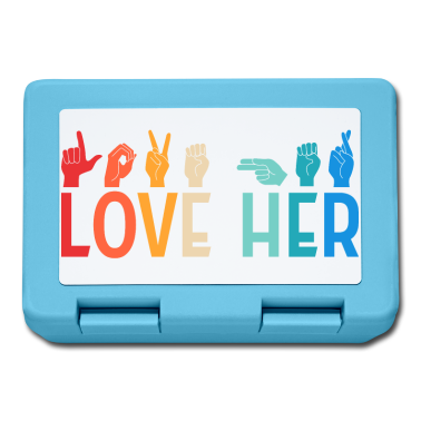 Partnerlook Brotdose - Ich liebe Sie - I love her - Partnerlook - Gebärde