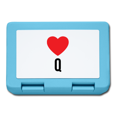 Partnerlook Brotdose - HERZ KÖNIGIN / rotes Herz Queen / Partnerlook