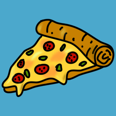 Motiv Pizza Partnerlook Comic Fast Food Käse Zusammen