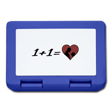Partnerlook Brotdose - 1 + 1 Partnerlook Geschenkidee Love Heart
