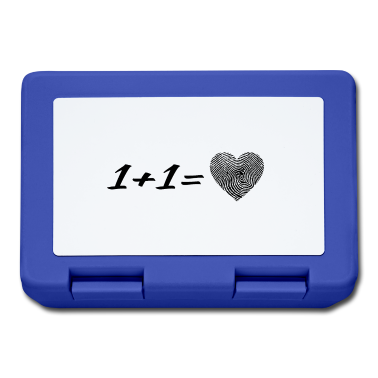 Partnerlook Brotdose - 1 + 1 Partnerlook Geschenkidee Love Heart