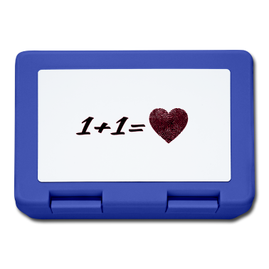 Partnerlook Brotdose - 1 + 1 Partnerlook Geschenkidee Love Heart