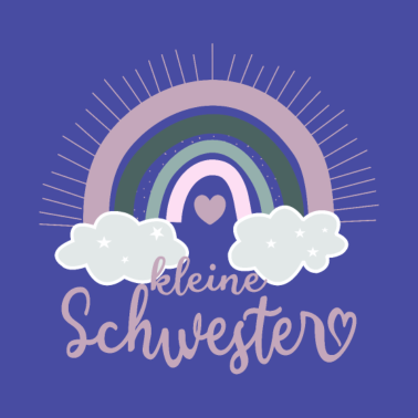 Motiv Kleine Schwester Partnerlook Regenbogen Baby Kind