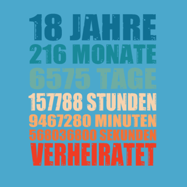 Motiv 18 Jahre Verheiratet Hochzeit Partnerlook Geschenk