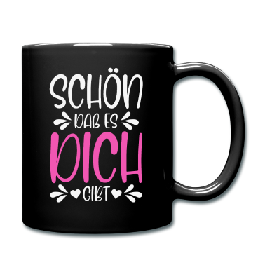 Partnerlook Tasse - Schön daß es dich gibt Lustiger Spruch Geschenk