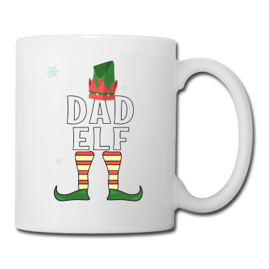 Partnerlook Tasse - Vater Elf Squad Weihnachts Geschenk Kostüm
