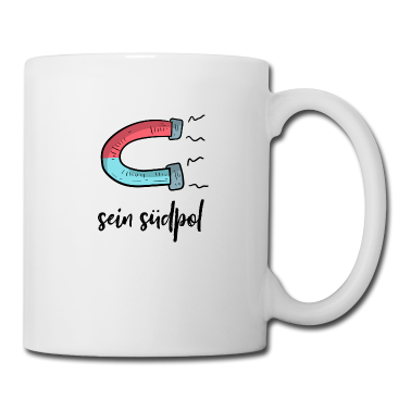 Partnerlook Tasse - Sein Südpol | Magnet | Partnerlook | schwarz