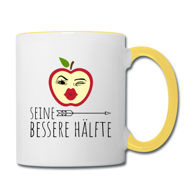 Partnerlook Tasse - Bessere Hälfte | Apfel | Partnerlook