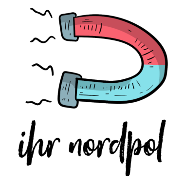 Motiv Ihr Nordpol | Magnet | Partnerlook | schwarz