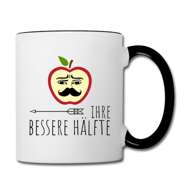 Partnerlook Tasse - Bessere Hälfte | Apfel | Partnerlook