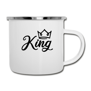Partnerlook Emaille Tasse - King Partnerlook
