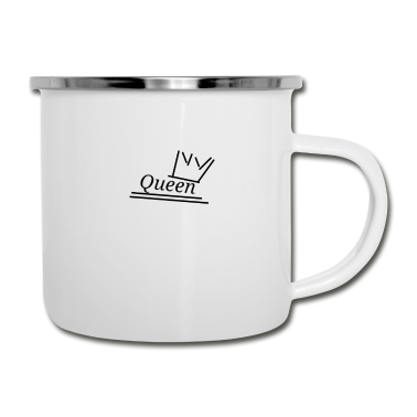 Partnerlook Emaille Tasse - Queen Partnerlook